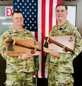 *Winners of the Georgia State Defense Force (GSDF) 1st Brigade Best Soldier Competition: Spc. Marcus Kister and Pfc. Samuel Cox, Tunnel Hill, Ga., Sept. 26, 2021. The competition was held during  the 1st Brigade's annual training. This was one of several GSDF annual trainings. During annual trainings, GSDF Soldiers focus on skills and tasks that help them serve the citizens of Georgia.*