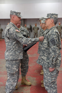 Capt Hill recieving rank