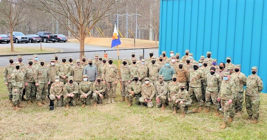 Georgia State Defense Force (GSDF) Soldiers gather for the retirement of Col. Eddie Williams., February 6, 2021. During a GSDF service that spanned 16 years, Col. Williams held many roles, including Recruiting Officer, Public Affairs Office Chief, Commander of Operations Company, Executive Officer, Commander of the 911th Support  Battalion, and most recently, Commander of the 76th Support Brigade. Col. Williams is a U.S. Army Veteran. Georgia State Defense Force photo